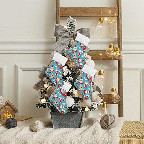 גרבי חג המולד של Alaza לחג המולד סנטה גרבי קופסאות מתנה קופסאות קנדי ​​קנאים קלאסיים קלאסיים קישוטי גרב קטנים