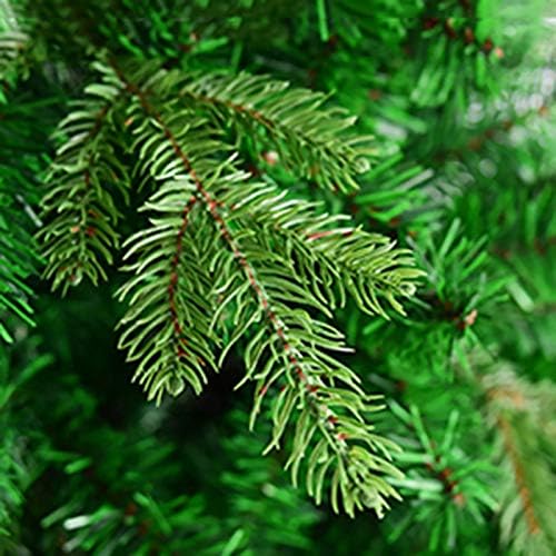 Yumuo 5ft 6ft 7ft עץ חג מולד מלאכותי, הצפנה צירים חג המולד עץ אורן קישוט לחופשה עם דוכן מתכת, קל-ירוק 210