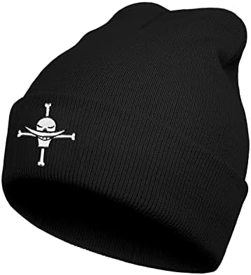 גולגולת אנימה לינחי ועצמות צולבות רקמות כובעי כפה שחורים לגברים כובע כיפה נמתח נמתח.