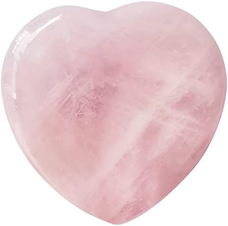Loveliome Loveliome אבן דאגה, לב מגולף ביד בצורת ריפוי מלוטש ריפוי גביש הקלה באבני כיס, אבן ירח