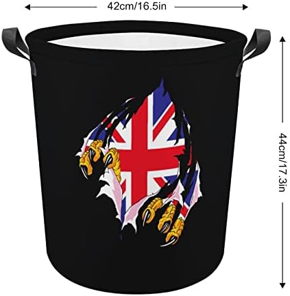 טופר גראנג ' אנגליה דגל מתקפל סל כביסה סל כביסה עם ידיות כביסה סל בגדים מלוכלכים תיק עבור מכללת במעונות, משפחה