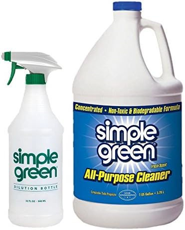 יסודות ניקוי יומיים ירוקים פשוטים, עם בקבוק ריסוס הניתן למילוי של 32 גרם וניחוח טרי 1 ליטר ניחוח כל המטרה מנקה