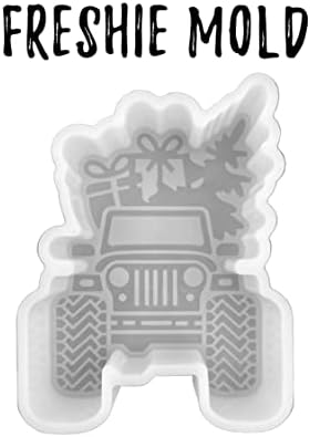 עץ חג המולד משאית SUV SUV GRILL חופשה מציגה עובש טריות לרכב לחרוזי ארומה ריפוי ריחניים 3.9x3x0.8 אינץ