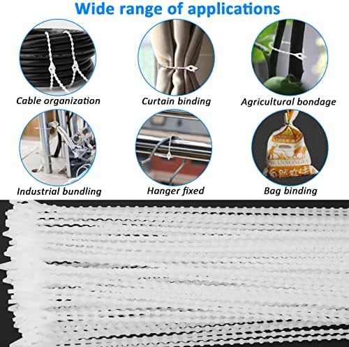 SAISN 100 חבילות כבלים חרוזים קשרי כבלים מחברים קשרי רוכסן מתכווננים קשרי חוט חזקים לשימוש חוזר