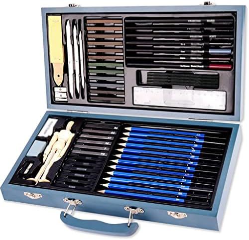 CXDTBH 60 יחידות/הגדרת סקיצה מקצועית עיפרון מברשת פחם מברשת קופסאות עץ כלים