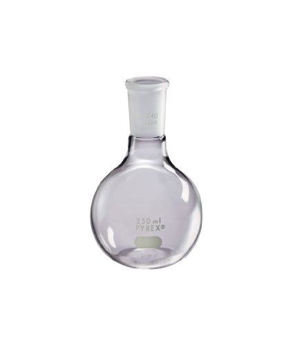 Corning Pyrex Borosilicate זכוכית ארוכה צוואר פלורנס בקבוק רתיחה תחתון שטוח עם מפרק התחדדות סטנדרטי 24/40,