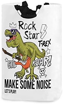 דינו T-Rex מצחיק מנגן סל גיטרה סל כביסה מתקפל בגדים גדולים פג