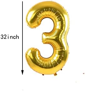 32 אינץ 'זהב 30 מספר ג'מבו נייר כסף Mylar Balloon Balloons Keeport