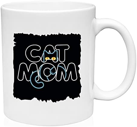 הדפסי חתול אמא ספל קרמיקה קפה ספל מצחיק מתנת כוס