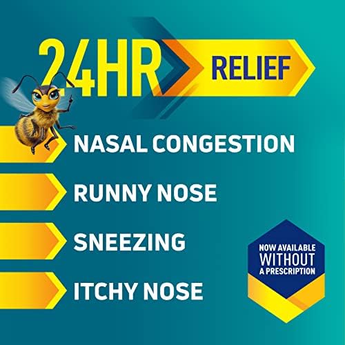 NASONEX 24 שעות באלרגיה ריסוס אף, תרופה לאלרגיה ללא מנומנם 24 שעות, 120 ריסוס