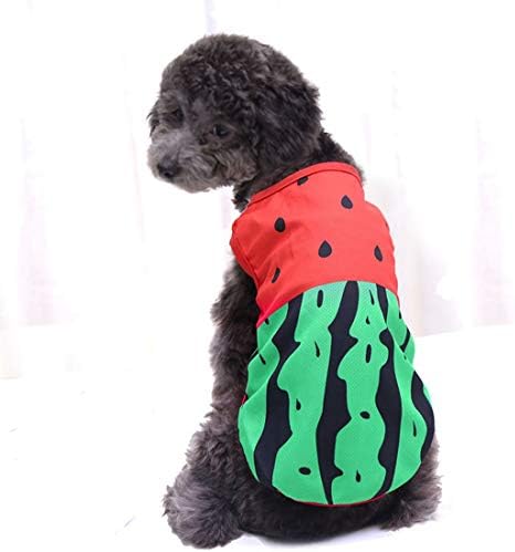 חולצות כלבים חיות מחמד פירות פירות מודפסות חולצת טריקו לחולצת רשת סווטשירטים גור גורים פיג'מה ללא שרוולים