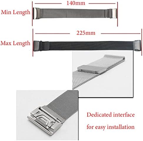 רצועה מגנטית של Serdas עבור Garmin Fenix ​​7x 3 HR 5X 6X 6 Pro 5 Plus Metal Milanese Watch Band