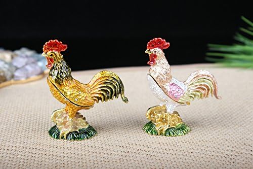 znewlook תרנגולת תרנגולת תרנגולת תכשיט תכשיט תכשיט בית קופסת פסל תרנגול קופסת תכשיטים