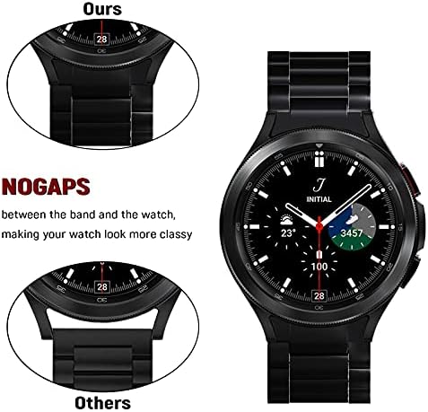 Galaxy Watch 5 להקות Pro No Gap תואם 2022 Samsung Galaxy Watch 5 Pro 45 ממ פס מפלדת אל חלד מוצקה לגלקסי