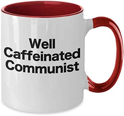 קומוניסטי קפה ספל לבן שני טון אדום קרמיקה כוס קומוניזם פילוסופיה