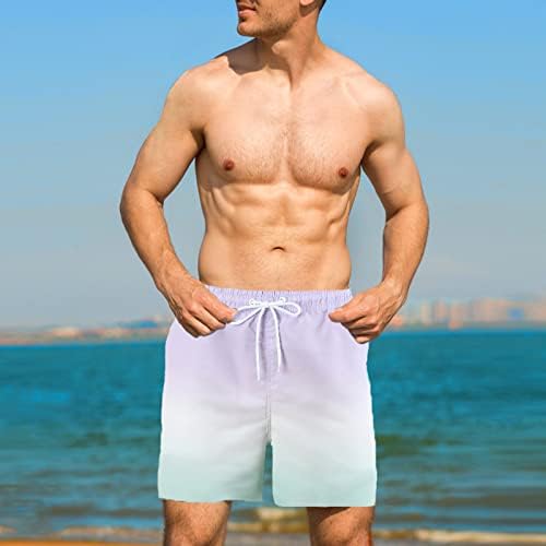 גזעי שחייה של גברים גזעי לוח יבש מהירים עם רירית רשת מעל מכנסי ספורט בברך קצרים בגדי ים בגדי ים בגדי ים.