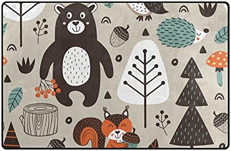 יער בעלי חיים סקנדינביים גדולים שטיחים באזור רך שטיחים משתלת שטיח פליימאט לילדים משחק חדר שינה חדר