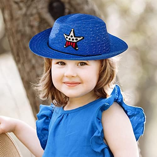 קיץ קש אש 6 צבעים חוף בנות בנים ילדים ילדים כובע קאובוי מערבי 2 עד 6 כובע בייסבול פעוטות
