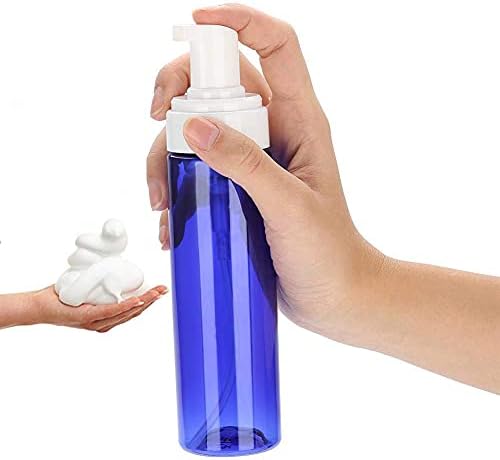 5 יחידות 200 מיליליטר קצף משאבת בקבוק, כחול נייד למילוי חוזר קצף משאבת סבון מוס מתקן נוזלי נסיעות סבון