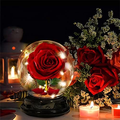 מתנת ורד רוז gif ופרחי מתנה קישוטי מתנת חג ההודיה קישוטי חוט הפרחים הקלים ורד על ורד מלאכותי על יופי