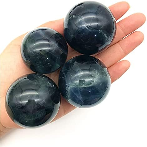 Zym116 1pc כדורי פלואוריט כחול טבעי כדור קוורץ קריסטלים אבני חן קישוט ביתי גולמי רייקי ריפוי אבנים טבעיות ומינרלים
